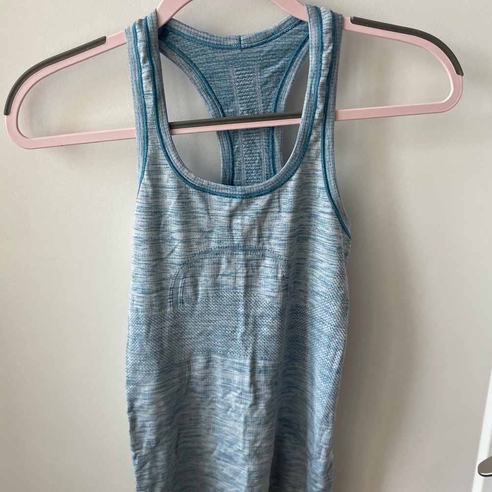 Blue lululemon tank top